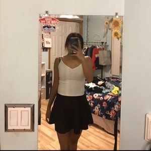 Black rose skater skirt